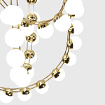 Люстра подвесная светодиодная с круглыми плафонами белого цвета PEARLS Suspension 39  варинант исполнения - 5 | Loft Concept в Рязани