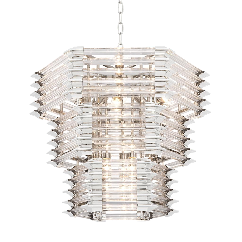 Люстра Chandelier Wren Никель Прозрачный (Transparent) Люстра Chandelier Wren Никель Прозрачный (Transparent) в Рязани | Loft Concept