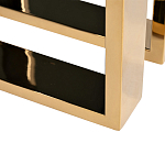 Столик журнальный квадратный с основанием в оттенках хром и золото Harmony Color and Shapes варинант исполнения - 3 | Loft Concept в Рязани