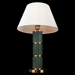 Настольная лампа на основании из зеленого мрамора с белым абажуром Noelia Green варинант исполнения - 4 | Loft Concept в Рязани