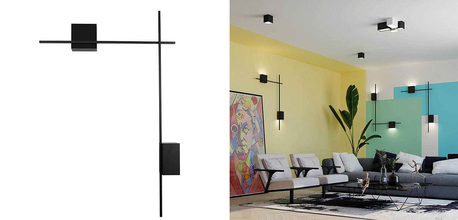 Бра Blocks Wall Light Black Angle Бра Blocks Wall Light Black Angle - Loft-Concept в Рязани