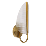 Бра с изогнутым рельефным плафоном Textured Glass варинант исполнения - 1 | Loft Concept в Рязани