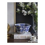 Чаша белая с синим цветочным узором Chino Dishes варинант исполнения - 3 | Loft Concept в Рязани