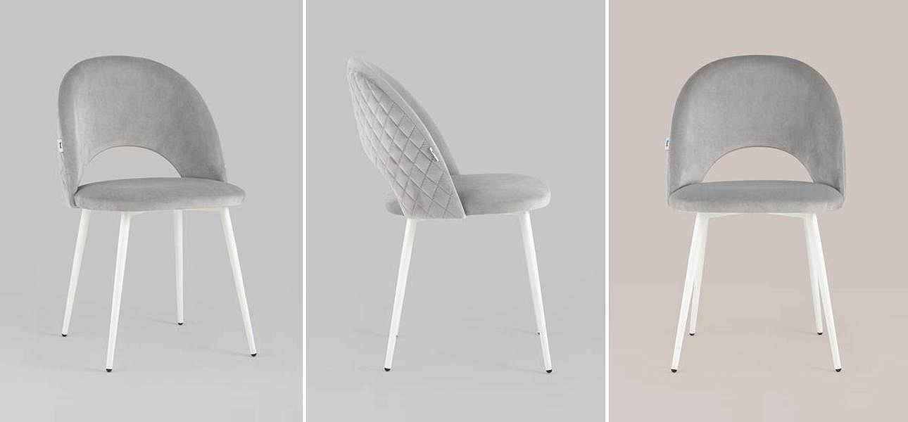 Стул CLIFF Chair Светло-Серый Велюр Стул CLIFF Chair Светло-Серый Велюр - Loft-Concept в Рязани