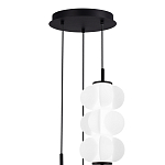 Люстра светодиодная каскадная с 3-мя белыми воздушными плафонами Glowing Cloud варинант исполнения - 5 | Loft Concept в Рязани