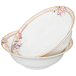 Сервиз столовый из фарфора белый с цветочным принтом на 6 персон 23 предмета Flower Porcelain Collection варинант исполнения - 1 | Loft Concept в Рязани