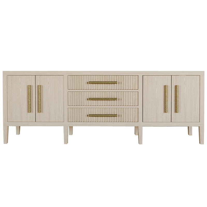 Большая VT-тумба Primo шпон Светлый дуб Древесина Золотой в Рязани | Loft Concept 