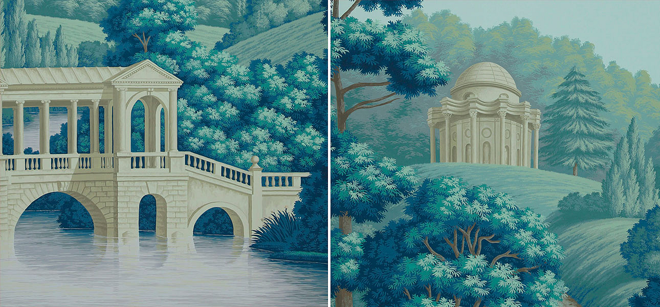 Обои ручная роспись English Landscape Special Colourway on scenic paper Обои ручная роспись English Landscape Special Colourway on scenic paper - Loft-Concept в Рязани