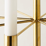 Люстра золотая с 16-ю тонкими цилиндрическими плафонами Shoulders варинант исполнения - 4 | Loft Concept в Рязани