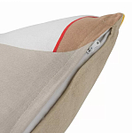 Подушка декоративная хлопковая бежевого цвета с абстрактным принтом Elysian Flow Sand варинант исполнения - 4 | Loft Concept в Рязани