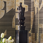 Обои ручная роспись в стиле Арт-деко Symphony Original colourway on Arkose silk dupion варинант исполнения - 3 | Loft Concept в Рязани