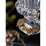 Ваза из прозрачного стекла на бронзовой подставке с ободком и ручками в виде стрекоз Eden Garden варинант исполнения - 4 | Loft Concept в Рязани