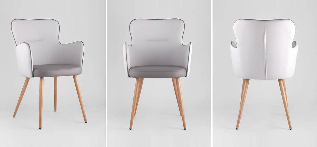 Стул Space Chair Серая Экокожа Стул Space Chair Серая Экокожа - Loft-Concept в Рязани