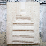 Большое Панно Абстракция белые нити Huipil Wall Hanging варинант исполнения - 1 | Loft Concept в Рязани