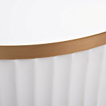 Консоль с ящиком белая с золотом Textured White Console with Gold варинант исполнения - 3 | Loft Concept в Рязани