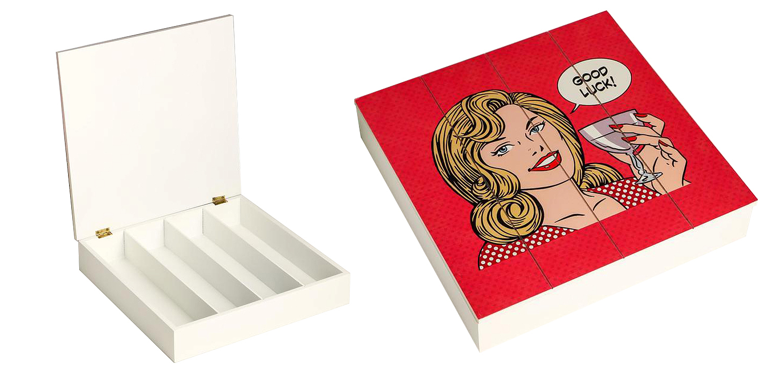 Шкатулка Pop Art Girl red Шкатулка Pop Art Girl red - Loft-Concept в Рязани