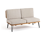 Двухместный диван из акации без подлоконтиков Amra варинант исполнения - 1 | Loft Concept в Рязани