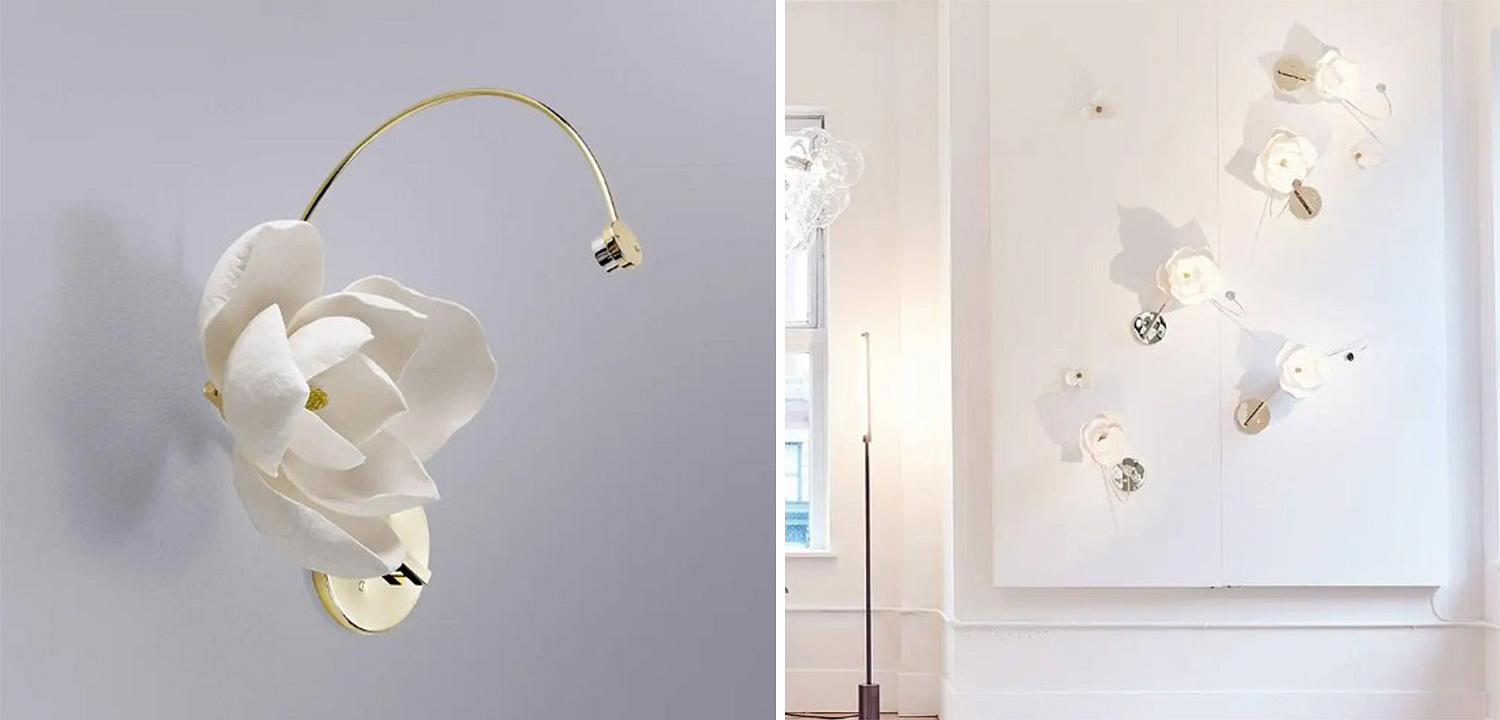 Бра Белый Цветок Lure Sconce by PELLE Бра Белый Цветок Lure Sconce by PELLE - Loft-Concept в Рязани