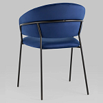 Стул в велюре синего цвета Horizon варинант исполнения - 5 | Loft Concept в Рязани