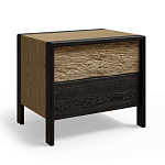 Тумба 2 ящика с подсветкой на рельефном фасаде Warm Industrial варинант исполнения - 2 | Loft Concept в Рязани