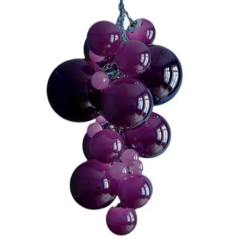 Люстра Grape Balls Сливовый цвет стекла Сливовый Люстра Grape Balls Сливовый цвет стекла Сливовый в Рязани | Loft Concept