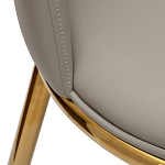 Стул бежевый из экокожи на золотых ножках Attribute of Elegance варинант исполнения - 2 | Loft Concept в Рязани