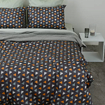 Постельное белье из сатина с принтом треугольники 150х200 см Triangular Dreams варинант исполнения - 8 | Loft Concept в Рязани