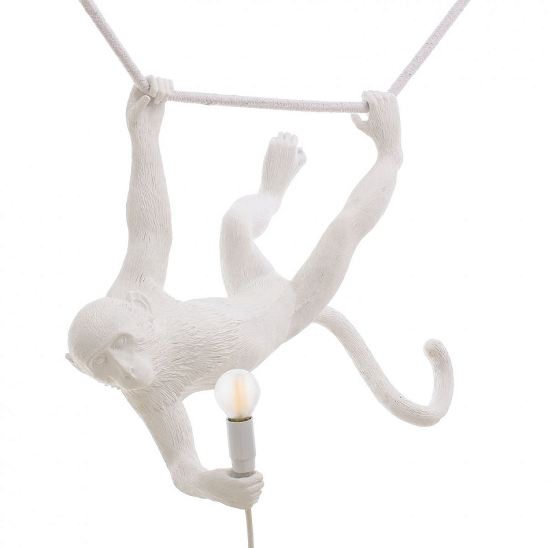 Подвесной светильник Seletti The Monkey Lamp Swing White Белый Подвесной светильник Seletti The Monkey Lamp Swing White Белый в Рязани | Loft Concept