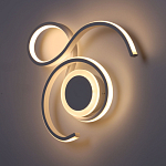 Бра белого цвета с изогнутыми световыми линиями и круглым основанием Luke Lampco Tracer Lamp варинант исполнения - 4 | Loft Concept в Рязани