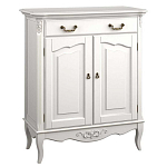 Комод белый из массива бука с ящиком и 2-мя дверцами в стиле прованс White Provence варинант исполнения - 1 | Loft Concept в Рязани