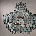 Люстра с каскадом из круглых прозрачных декоративных элементов Harmony of Light варинант исполнения - 2 | Loft Concept в Рязани