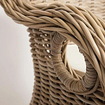 Кресло из ротанга с подушкой Nest бежево-серое варинант исполнения - 6 | Loft Concept в Рязани