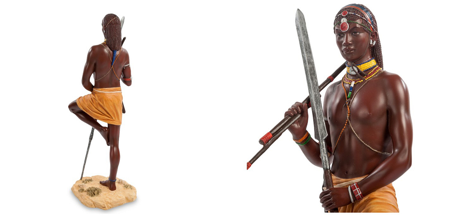 Статуэтка Tribal warrior Masai Статуэтка Tribal warrior Masai - Loft-Concept в Рязани