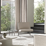 Дизайнерское кресло без подлокотников кожаное на металлическом каркасе PAULA Armchair варинант исполнения - 5 | Loft Concept в Рязани