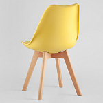 Стул с основой из пластика и мягким сиденьем Arvika Yellow варинант исполнения - 5 | Loft Concept в Рязани