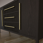 Буфет Primo с тремя ящиками и двумя фасадами Темный орех варинант исполнения - 8 | Loft Concept в Рязани