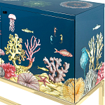 Буфет ручная роспись в морском стиле Cabinet Fondo Marino  варинант исполнения - 2 | Loft Concept в Рязани