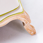 Диван двухместный из натурального бука золотистый с изображением птиц и цветов Blooming Birds варинант исполнения - 3 | Loft Concept в Рязани