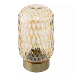 Настольный светильник с плафоном из затемненного стекла с рельефным узором Glass lampshade with Relief Pattern варинант исполнения - 1 | Loft Concept в Рязани