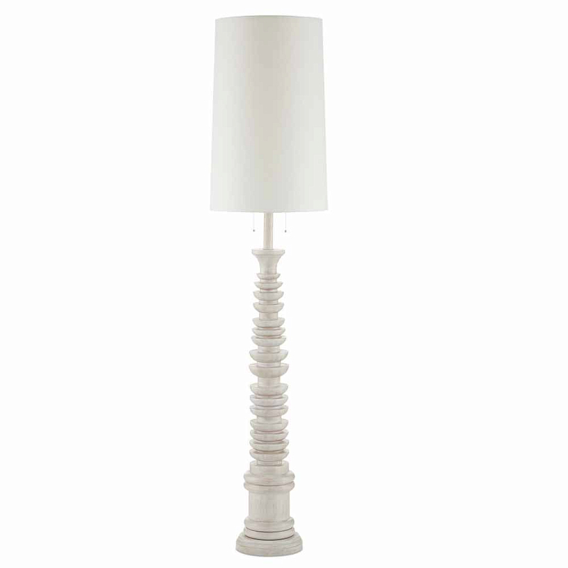 Торшер с фактурным каркасом и высоким абажуром Grooved Rod ivory ( слоновая кость ) Коричневый Торшер с фактурным каркасом и высоким абажуром Grooved Rod ivory ( слоновая кость ) Коричневый в Рязани | Loft Concept