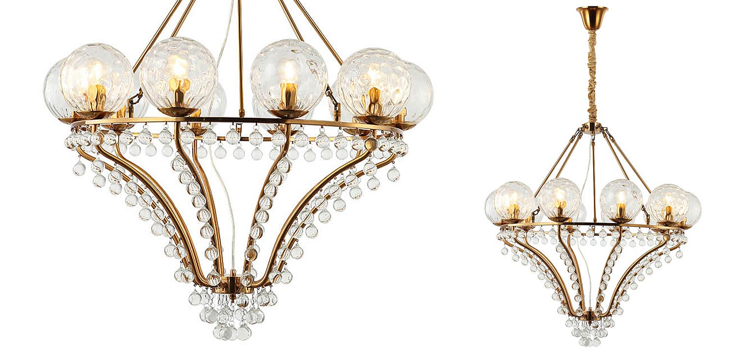 Люстра Melaine Chandelier gold Люстра Melaine Chandelier gold - Loft-Concept в Рязани