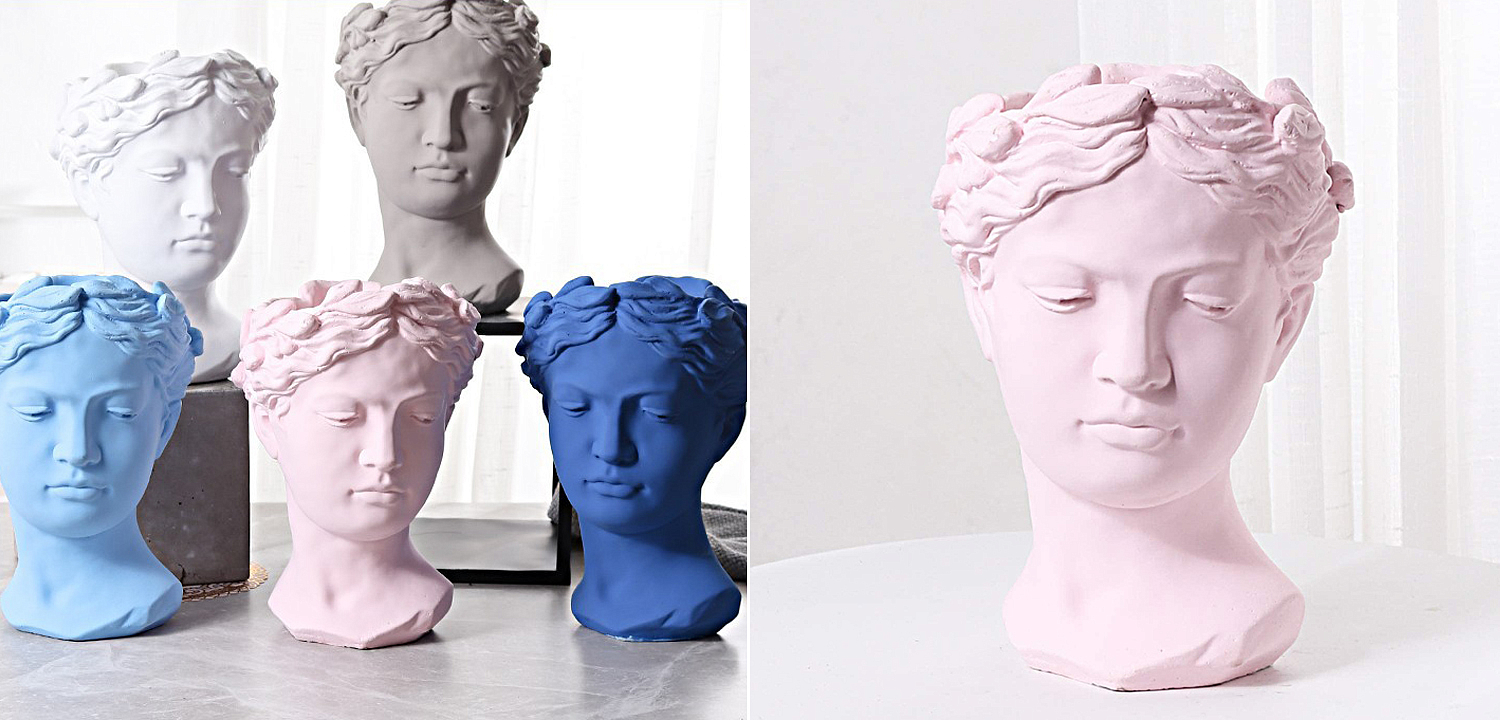 Ваза Female Bust Pink Ваза Female Bust Pink - Loft-Concept в Рязани