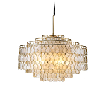 Люстра многоярусная с декором из натуральной морской ракушки Iridescent Light варинант исполнения - 1 | Loft Concept в Рязани