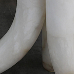 Торшер геометрический с тремя мраморными плафонами Marble Tripod варинант исполнения - 11 | Loft Concept в Рязани