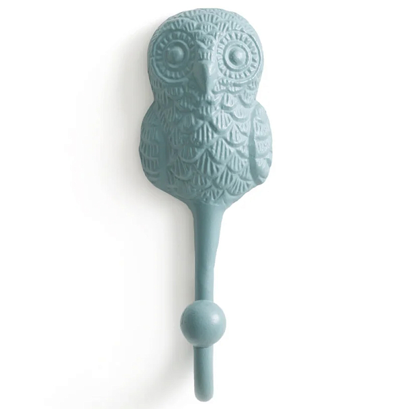 Настенный крючок в виде совы Owl Wall Hook Blue Голубой Настенный крючок в виде совы Owl Wall Hook Blue Голубой в Рязани | Loft Concept