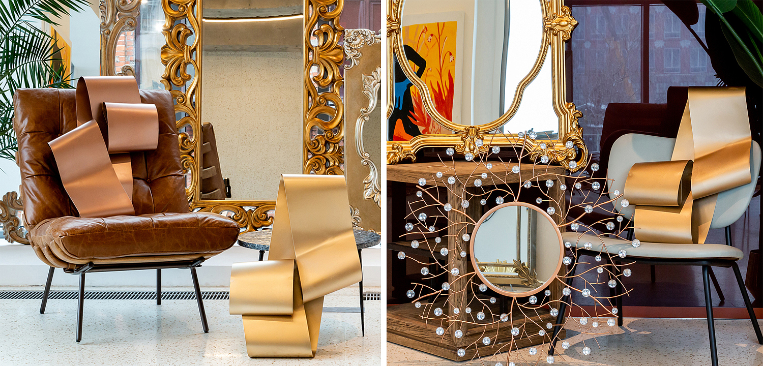 Аксессуар на стену Yvonne matte gold Аксессуар на стену Yvonne matte gold - Loft-Concept в Рязани