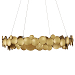 Люстра круглая из многослойных золотых дисков Metal Disc Chandelier варинант исполнения - 2 | Loft Concept в Рязани