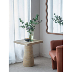 Столик приставной с квадратной столешницей Textured Cream Table варинант исполнения - 8 | Loft Concept в Рязани