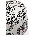 Пуф Wakonda с Круглыми ножками Черно-Белый орнамент варинант исполнения - 4 | Loft Concept в Рязани