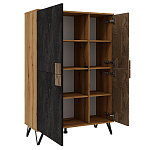 Шкаф двухдверный с 2-мя отделами с полками Stone Effect варинант исполнения - 3 | Loft Concept в Рязани